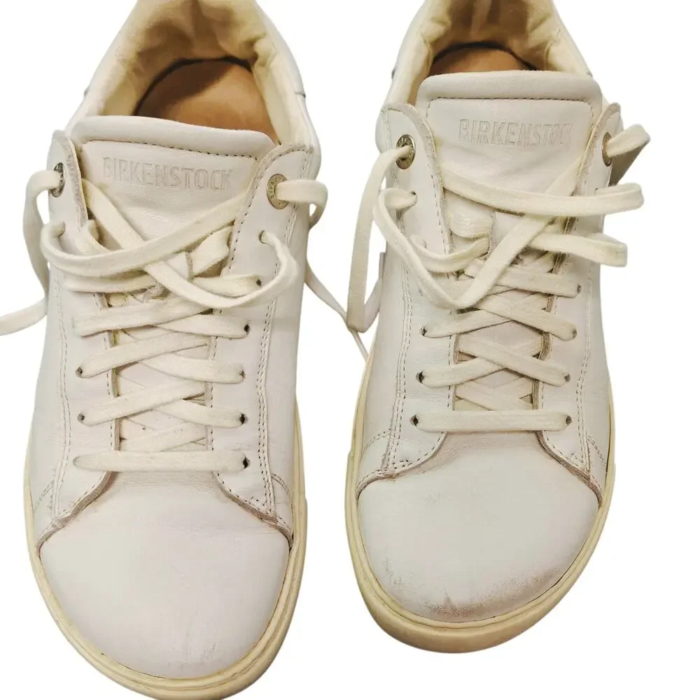 Birkenstock Bend Low White Leather Sneakers Shoes EU 38 US 7-7.5